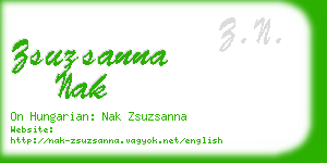 zsuzsanna nak business card